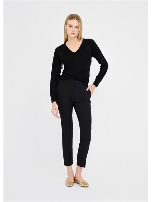 Maglia in lana con pizzo LIU JO | CF5423MA82O/22222